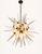 Contemporary Sputnik Pendant Light with 31 Transparent and Nickel Murano Glass Tips from Justfurnituress SRL For Sale - Image 3 of 8