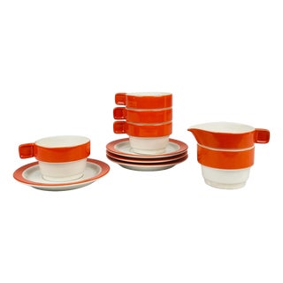 Vintage Coffee Service by Riccardo Schweizer for Pagnossin, 1970s, Set of 10 For Sale
