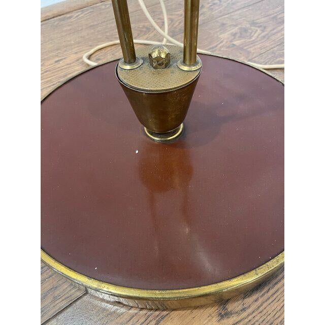 Metal Vintage Standing Lamp in Brass and Enamel by Zukov, 1970 For Sale - Image 7 of 8