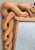 Wood Vintage Solid Carved Twisted Braided Pecan Stained Wood Wall Mirror For Sale - Image 7 of 8