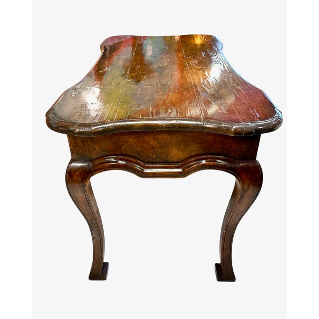 Early 21st Century Dennis and Leen Hand Hewn Walnut Writing Desk For Sale - Image 5 of 12