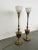 Mid-Century Modern Vintage Rembrandt-Style Brass Torchiere Table Lamps - Set of 2 For Sale - Image 3 of 8