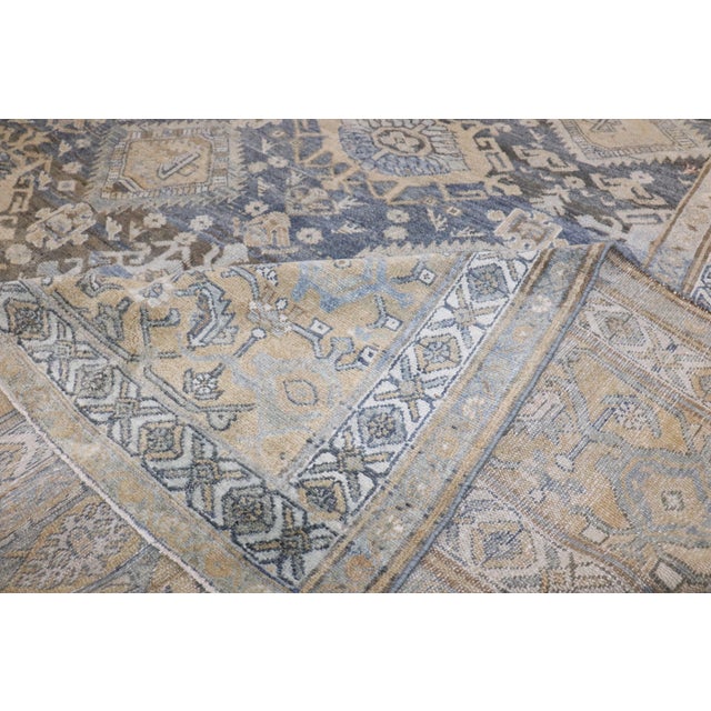 Zabihi Collection Oversize Geometric Antique Persian Malayer Rug - 11'3" x 24'6" For Sale - Image 12 of 12