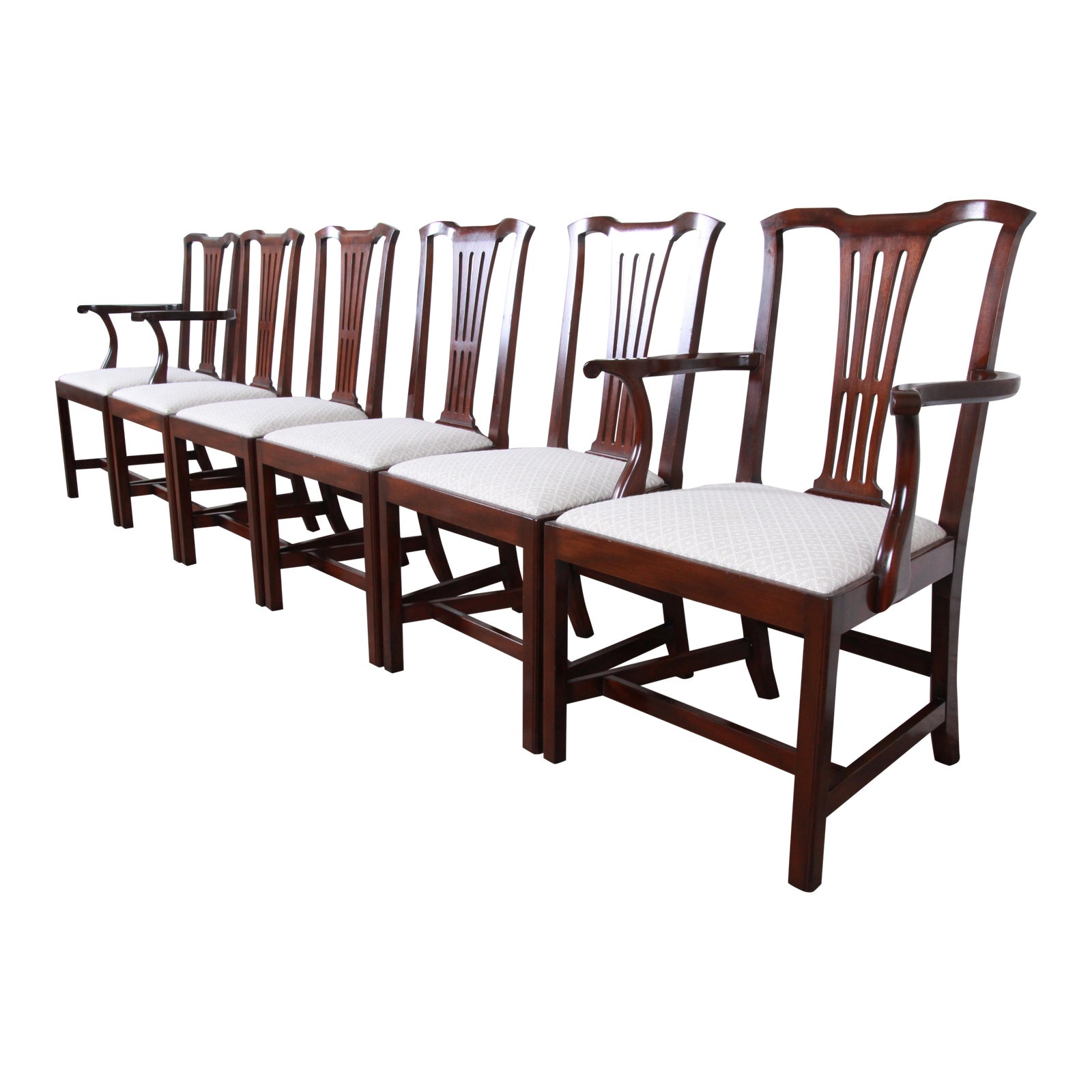 Kittinger Chippendale Style Mahogany Dining Chairs, Set of Six Chairish