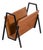 Mid-Century Magazine Rack in Teak and Metal, 1960s For Sale