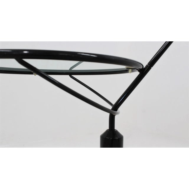 1980s Italian Glass & Marble Swivel Coffee Table, 1980s For Sale - Image 5 of 11