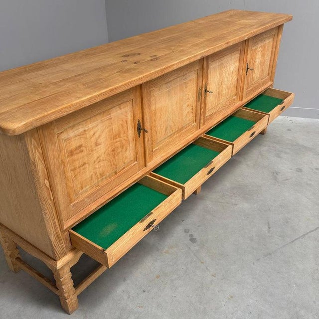 Brown Oak Sideboard by Henning Kjaernulf, 1960s For Sale - Image 8 of 16