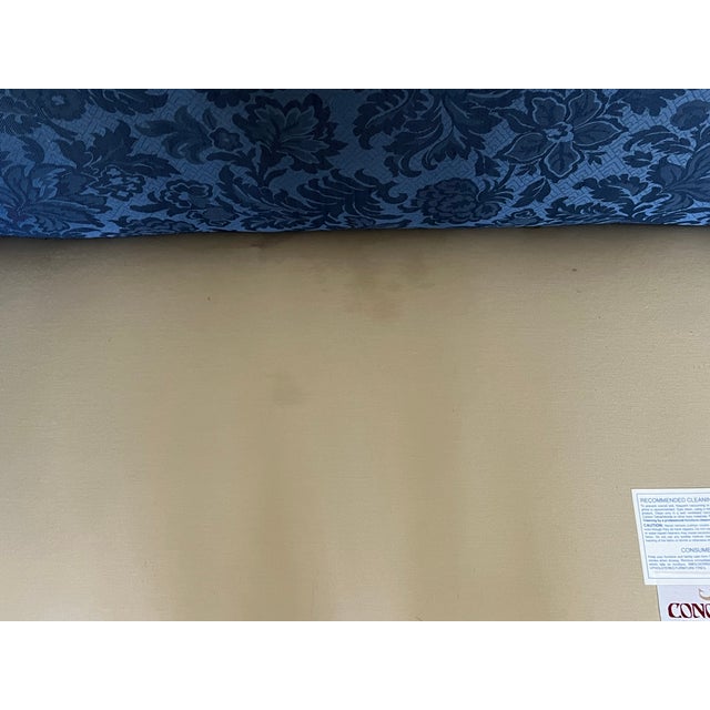 Vintage Conover Sapphire Blue Chippendale Style Camelback Settee Sofa For Sale - Image 12 of 15