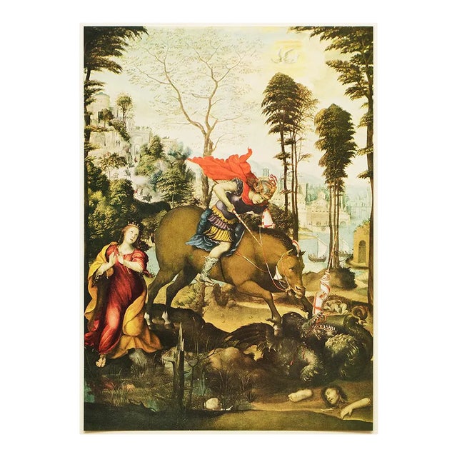 1956 "Saint George and the Dragon" by Sodoma, Vintage Full-Color Print For Sale