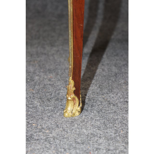 Breche D' Alep Marble French Louis XV Style Bronze Mounted 2 Tier End Table For Sale - Image 14 of 14