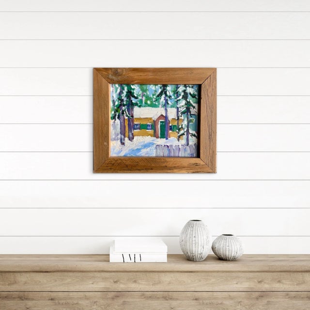 Tahoe Cabin Snowscape, Contemporary Original Oil Painting For Sale In Reno/Lake Tahoe - Image 6 of 14