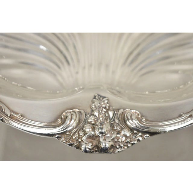Late 20th Century Vintage W & Sb English Regency Style Silver Plated Large Scallop Clam Shell Serving Dish For Sale - Image 5 of 12