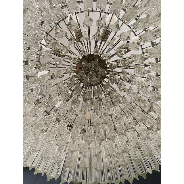 Large Triedri Murano Glass Chandelier, 1995 For Sale - Image 18 of 18