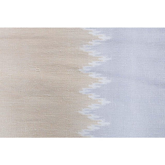 1950s Doris Leslie Blau Mid-Century Indian Dhurrie Soft Beige Flatweave Cotton Carpet For Sale - Image 5 of 9