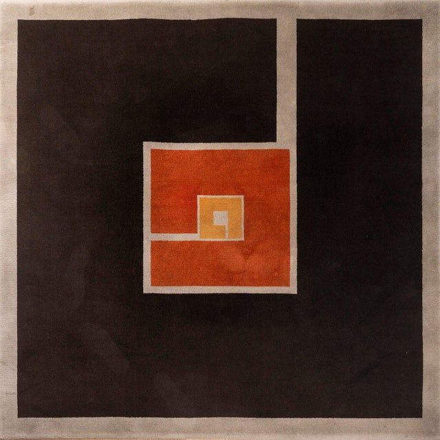 1970s Geometric Wool Rug, France, 1970s For Sale - Image 5 of 5