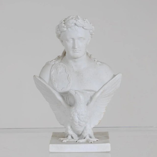 After Bertel Thorvaldsen, Bust of Napoleon Bonaparte, 19th Century, Bisque Porcelain For Sale - Image 9 of 9