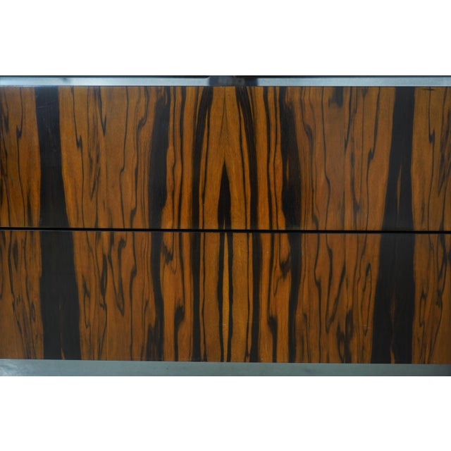 John Stuart Mid Century Modern Macassar Dresser Armoire For Sale - Image 13 of 17