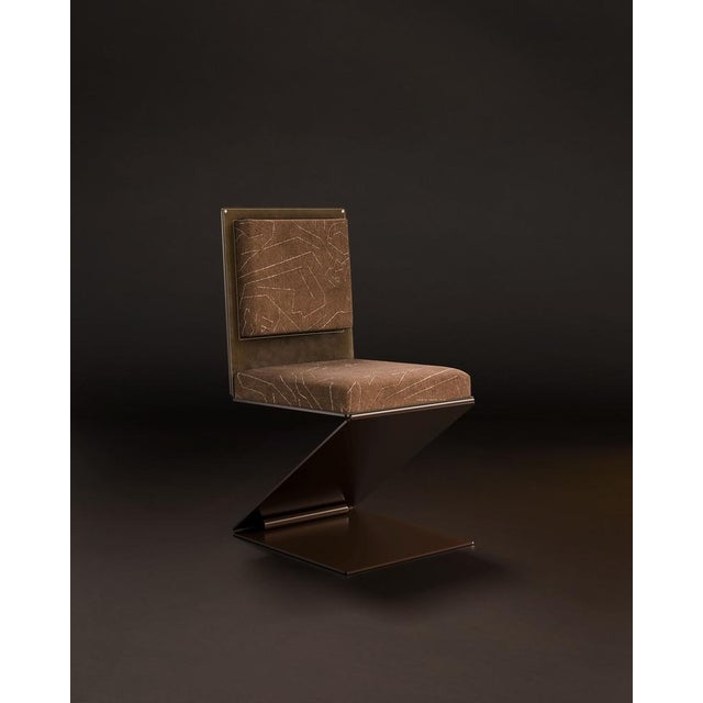 Silver Lombard Dining Chair by Porus Studio For Sale - Image 8 of 13