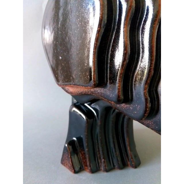 Edward Brown Ceramic Sculpture by Francesco Bellazecca For Sale - Image 4 of 6