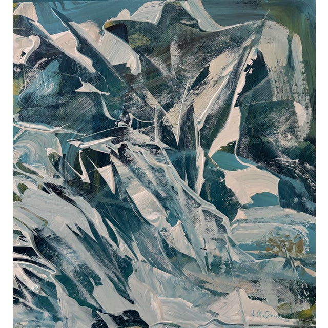 “Between Silence and Surge” Original Acrylic Framed Contemporary Abstract Expressionist Painting by Linda McDonough For Sale - Image 4 of 11