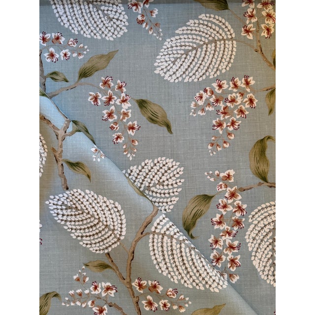 2020s Atwood Fabric in Old Blue Colefax & Fowler Linen Fabric 7 Yards For Sale - Image 5 of 7