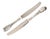Elegant set of twelve antique French dinner knives featuring silverplated handles paired with quality Solingen stainless...