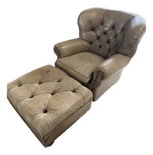 Vintage Ralph Lauren Writer’s Club Chair and Ottoman