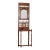 Vintage Indian Painted Teakwood Hall Stand W/ Mirror For Sale