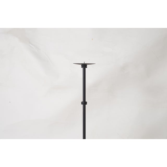Brutalist Iron Candlestick, 1950s For Sale - Image 4 of 7