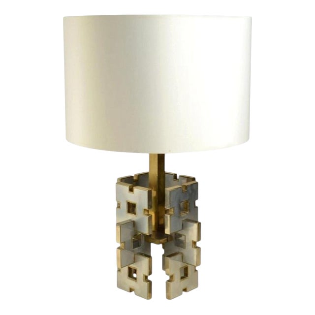 Geometric Table Lamp by Gaetano Sciolari, 1970s For Sale