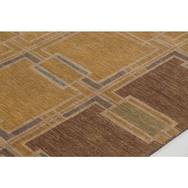 Contemporary Scandinavian Style Geometric Wool Rug by Rug & Kilim, India For Sale In New York - Image 6 of 11