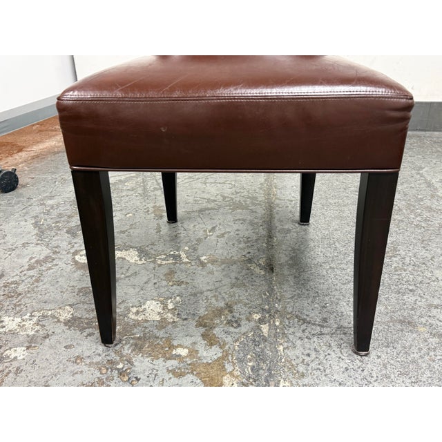 Marco Furniture Leather Side Chair For Sale - Image 9 of 12