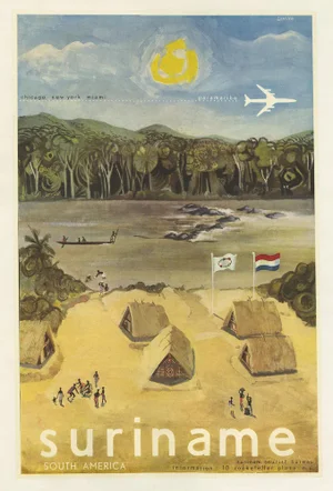 Vintage Poster from the Suriname Tourist Bureau, 1950s