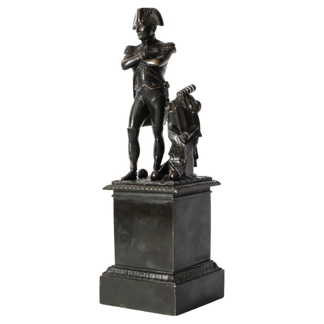 19th Century Napoleon Bonaparte Library Bronze Sculpture For Sale