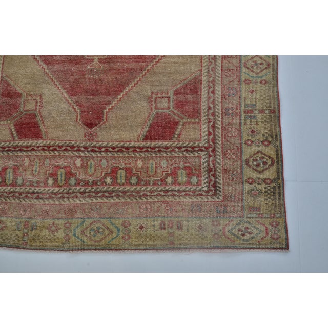 Turkish Oushak Vintage Area Carpet For Sale - Image 9 of 10