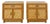 Mid 20th Century Coastal Bamboo Parquet Nightstand Pair Glass Top Hollywood Regency For Sale