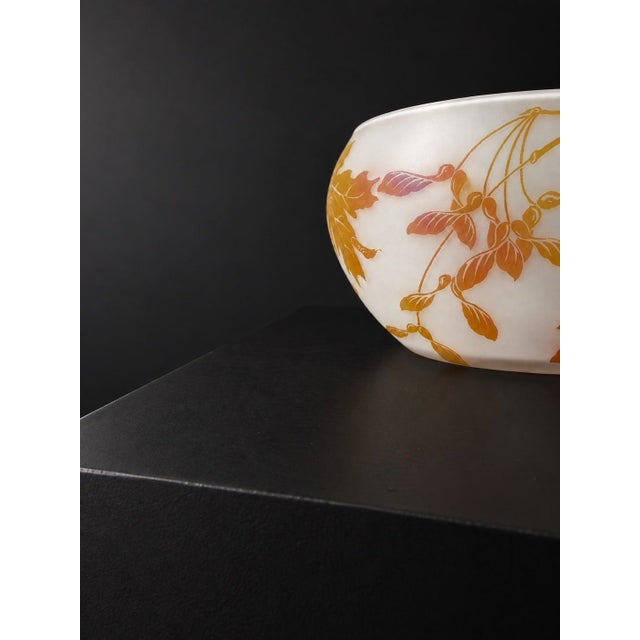 Orange Art Nouveau Overlay Glass Vase from Max Köck, 1910 For Sale - Image 8 of 9