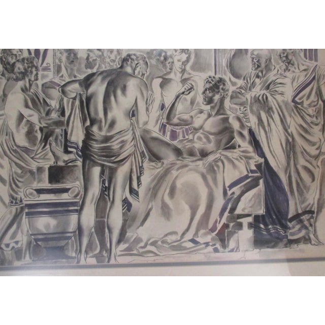 Drawing/Sketching Materials Floherty Drawing Circa 1950s "Greeks" For Sale - Image 7 of 8