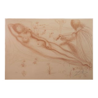 Salvador Dali Le Nu a La Guitarre (The Nude on the Guitar, Serenade) Lithograph For Sale