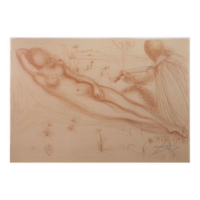 Salvador Dali Le Nu a La Guitarre (The Nude on the Guitar, Serenade) Lithograph For Sale