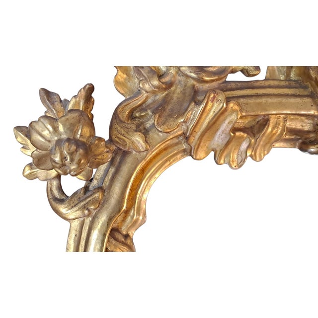Glass Antique Northern Italian Gilded Wood Fan Lights, 1700s, Set of 2 For Sale - Image 7 of 10