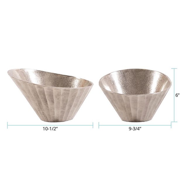 Kenneth Ludwig Chicago Silver Chiseled Metal Bowl For Sale - Image 4 of 6