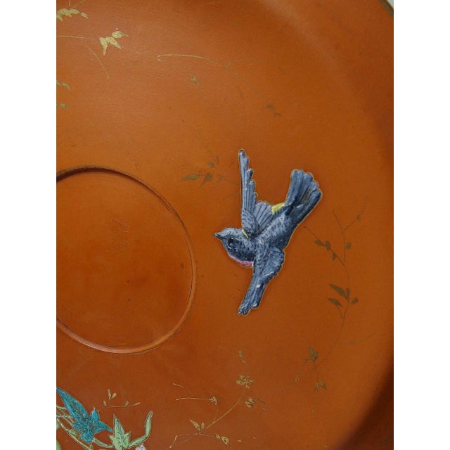 Large Antique Japanese Clay Dish, 1890s For Sale - Image 9 of 16