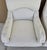 English Baker Furniture English Country Scroll Arm Lounge Chairs in White Herringbone Casters Pair For Sale - Image 3 of 17