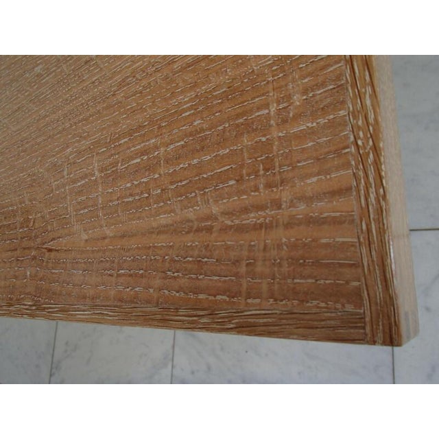 Silver Small Rectangular Salon Side Table in Limed Oak with Chrome-Plated Steel, 1930s For Sale - Image 8 of 10