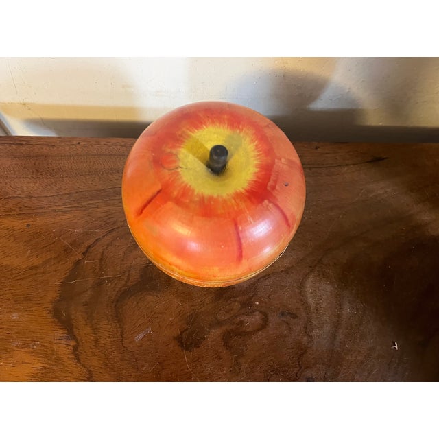 Antique Early 20th Century Paint Decorated Carved Wood Apple Box For Sale - Image 11 of 15