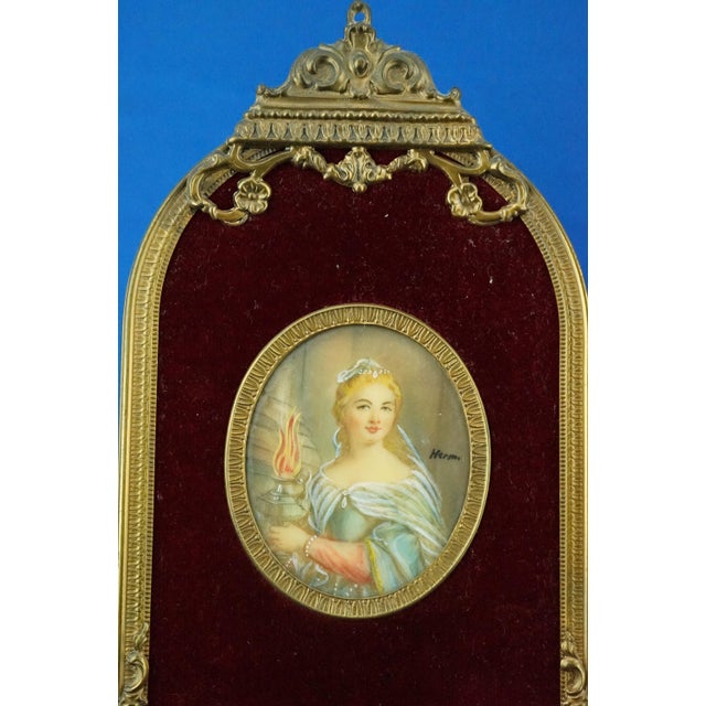 Herme and Says, Miniatures, 1900s, Cellulose, Framed, Set of 2 For Sale - Image 4 of 18