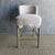 Mid-Century Modern Kate Slip Covered Counter Stool -Ticking 100% Linen With Raw Brass Foot Rail For Sale - Image 3 of 11