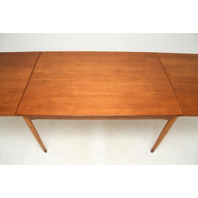 Vintage Danish Teak Drop Leaf Dining Table attributed to Borge Mogensen for Søborg Møbelfabrik, 1960s For Sale - Image 6 of 8