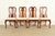 A gorgeous set of four Queen Anne or Georgian style dining chairs By Thomasville USA, Circa 1980s Solid carved mahogany...